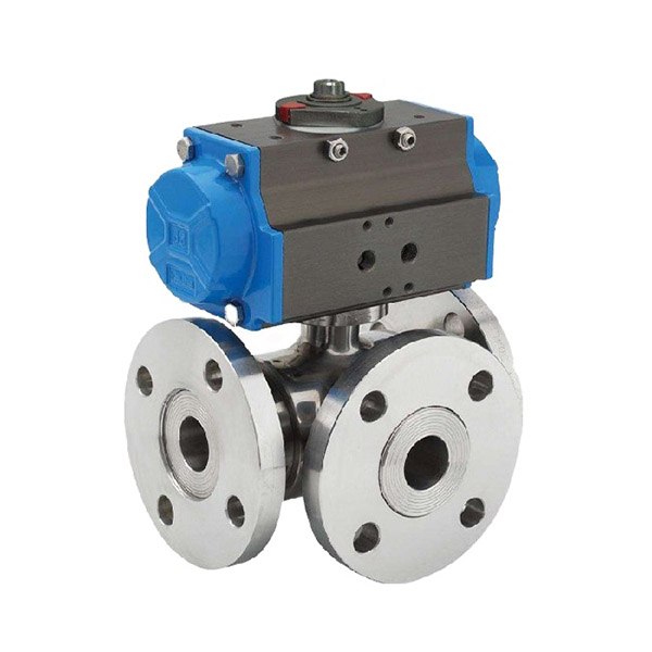 Factory made hot-sale Pneumatic Spring Return Ball Valve - Pneumatic T port L port 3 way ball valve – Hoyee