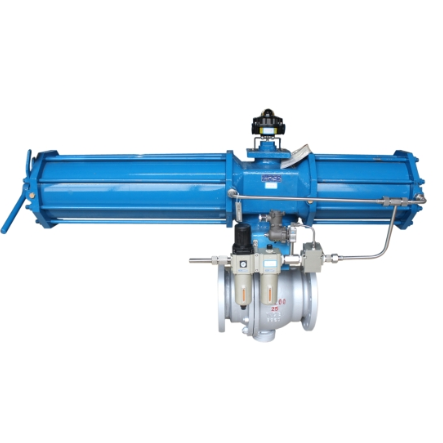 API6D Ball Valve with SR actuator and gear override